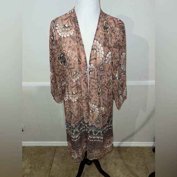Knox Rose Tops - KNOX ROSE LONG CARDIGAN SZ-L
